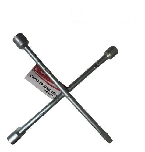 Chave De Roda Cruz 3 Bocas 17/19/21 Com Espátula