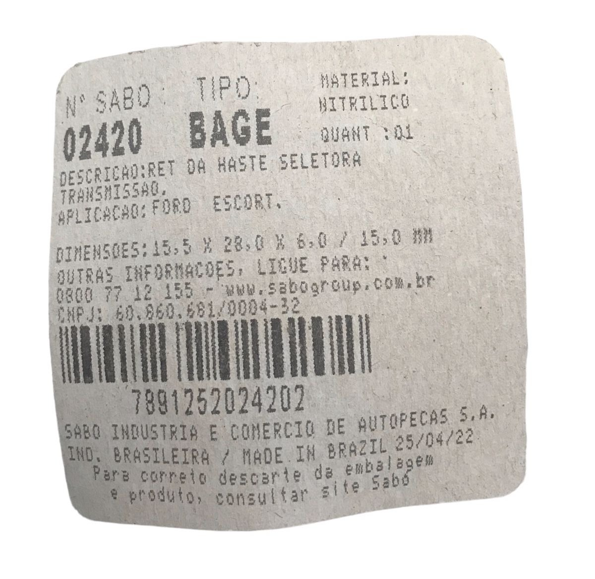 Retentor Trambulador Escort Fiesta Focus Ka Courier Sabo - Imagem 2