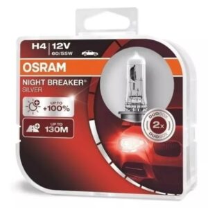 Lampada Osram Night Breaker Unlimited H4 Par Farol 110%+ Luz