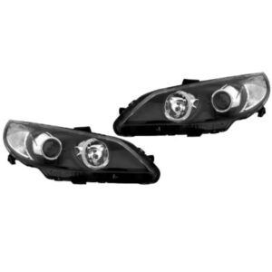 Par Farol Jac J5 12 13 14 Foco Duplo Máscara Negra